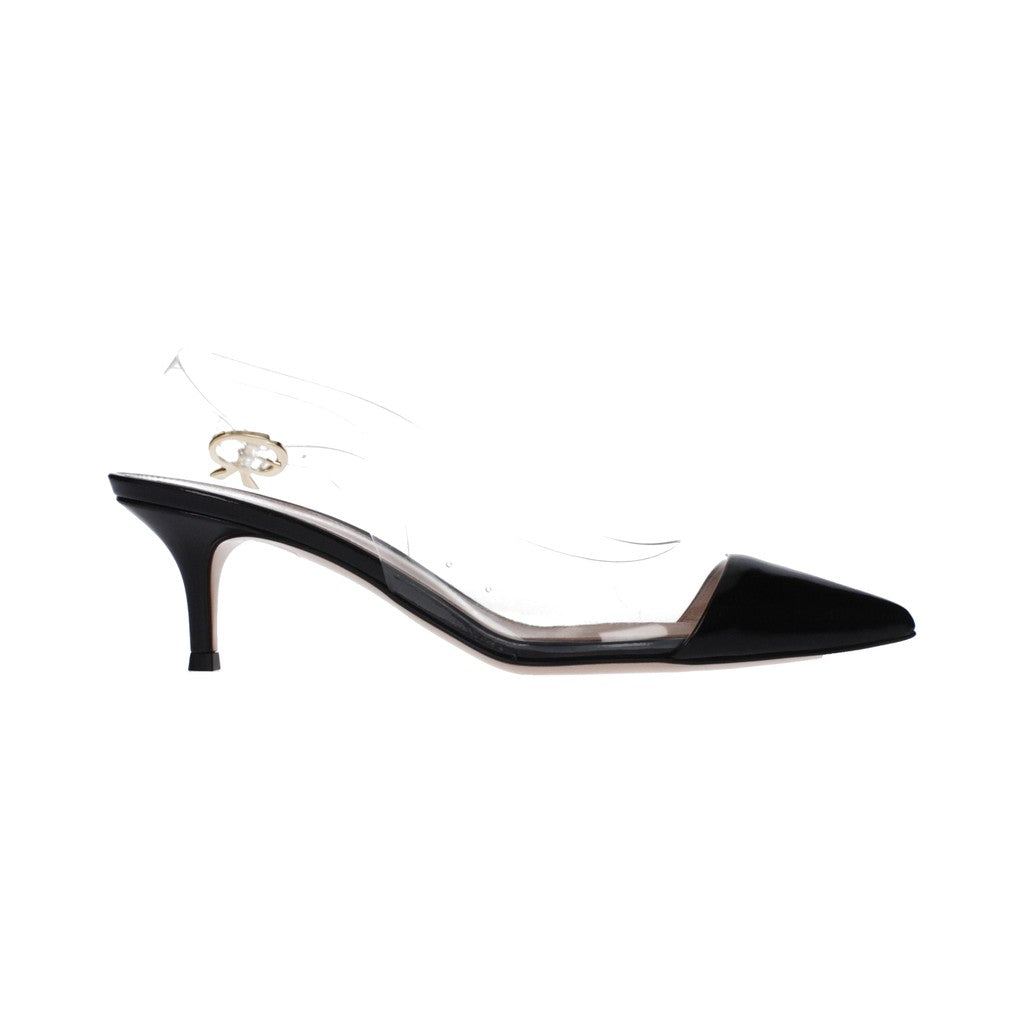 Gianvito Rossi Transparent Plexiglass Mid Heel Pumps for Women