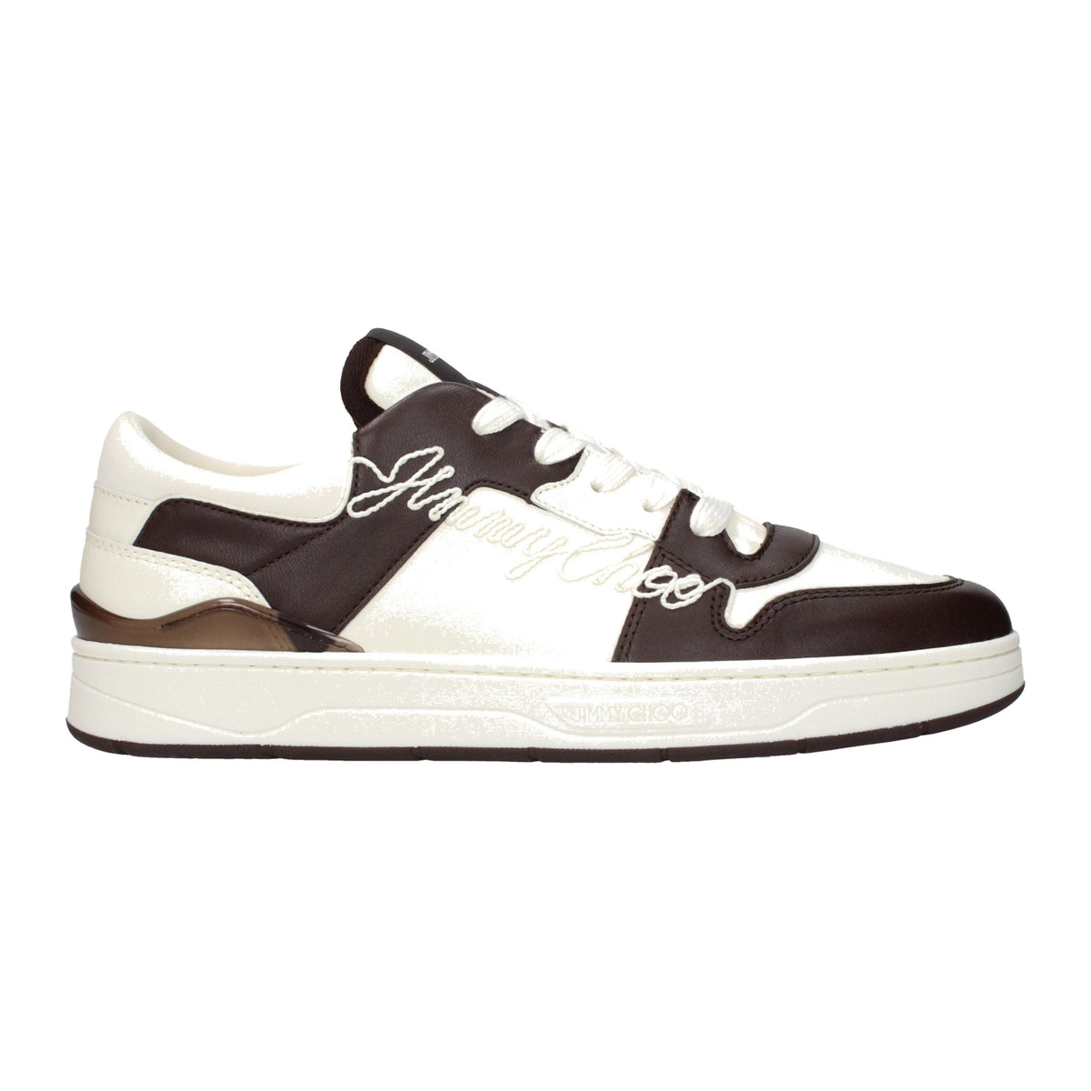 Jimmy Choo Beige Leather Low Top Sneakers for Men
