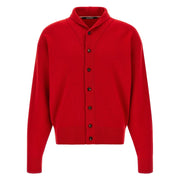 Jacquemus Red Merino Wool Cardigan for Men