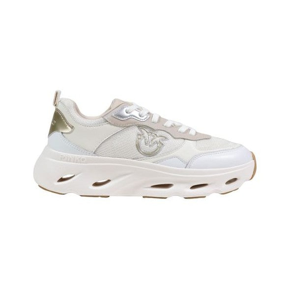 PINKO White Leather Chunky Sneakers for Women