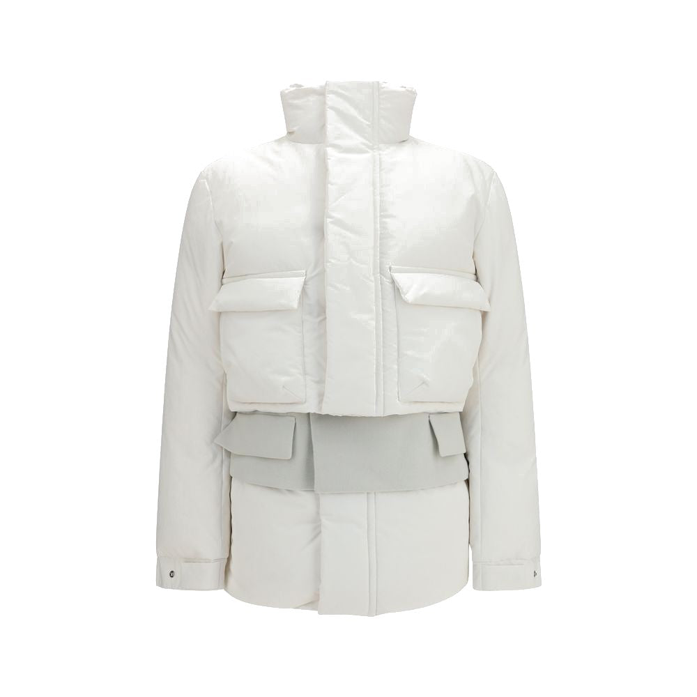 Sacai White Polyester Full-Length Jacket for Women