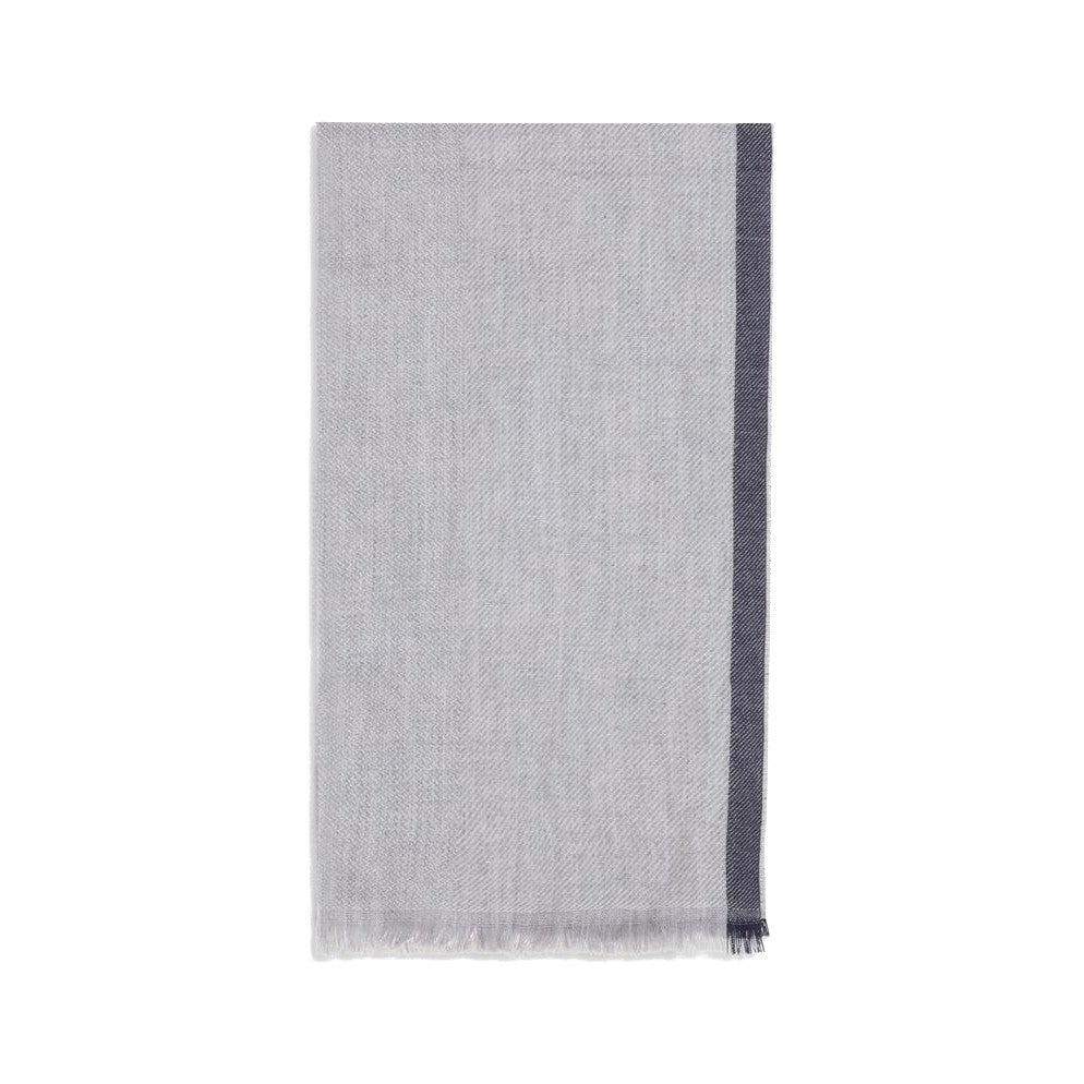 Brunello Cucinelli Gray Cashmere Scarf for Men