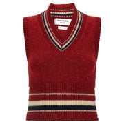 Thom Browne Red Wool Sleeveless Jacket for Women