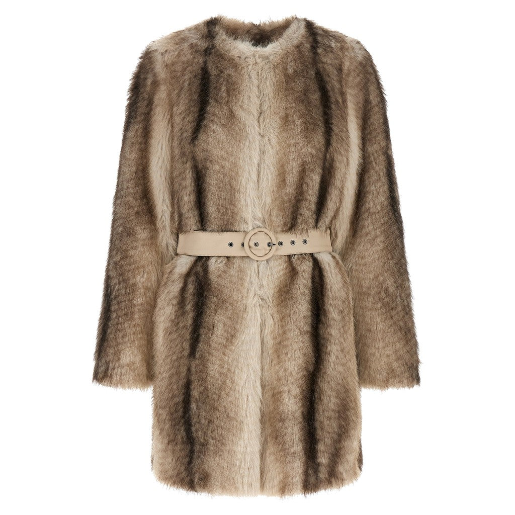 Twinset Brown Polyester Coat for Women