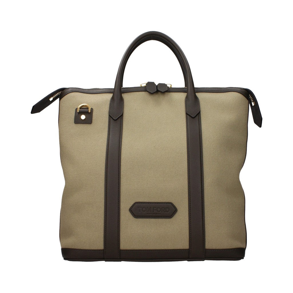 Tom Ford Beige Fabric Handbag for Men