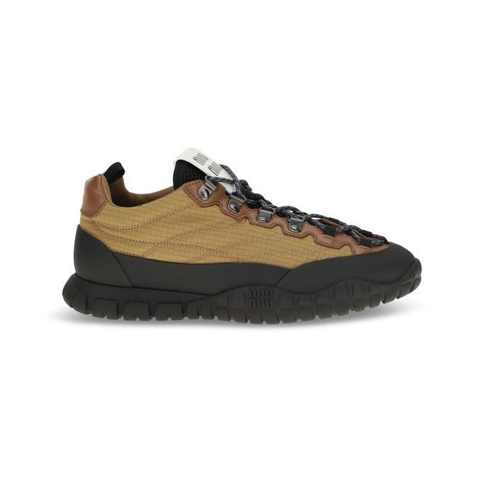 Miu Miu Beige Polyamide Athletic Sneakers for Women