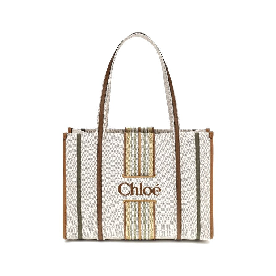 Chloé Beige Cotton Shoulder Bag for Women