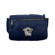 Versace Medusa Navy Nylon Belt Bag Waist Fanny Pack Purse for Women