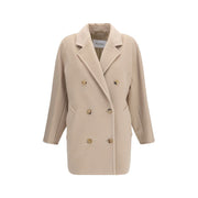 Max Mara Beige Wool Oves Aries Full-Length Jacket for Women