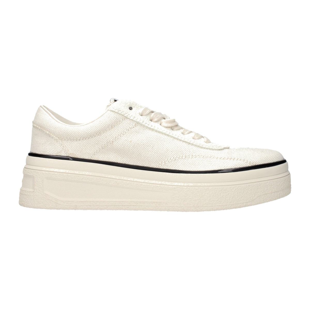 JIL SANDER Beige Fabric Platform Sneakers for Men
