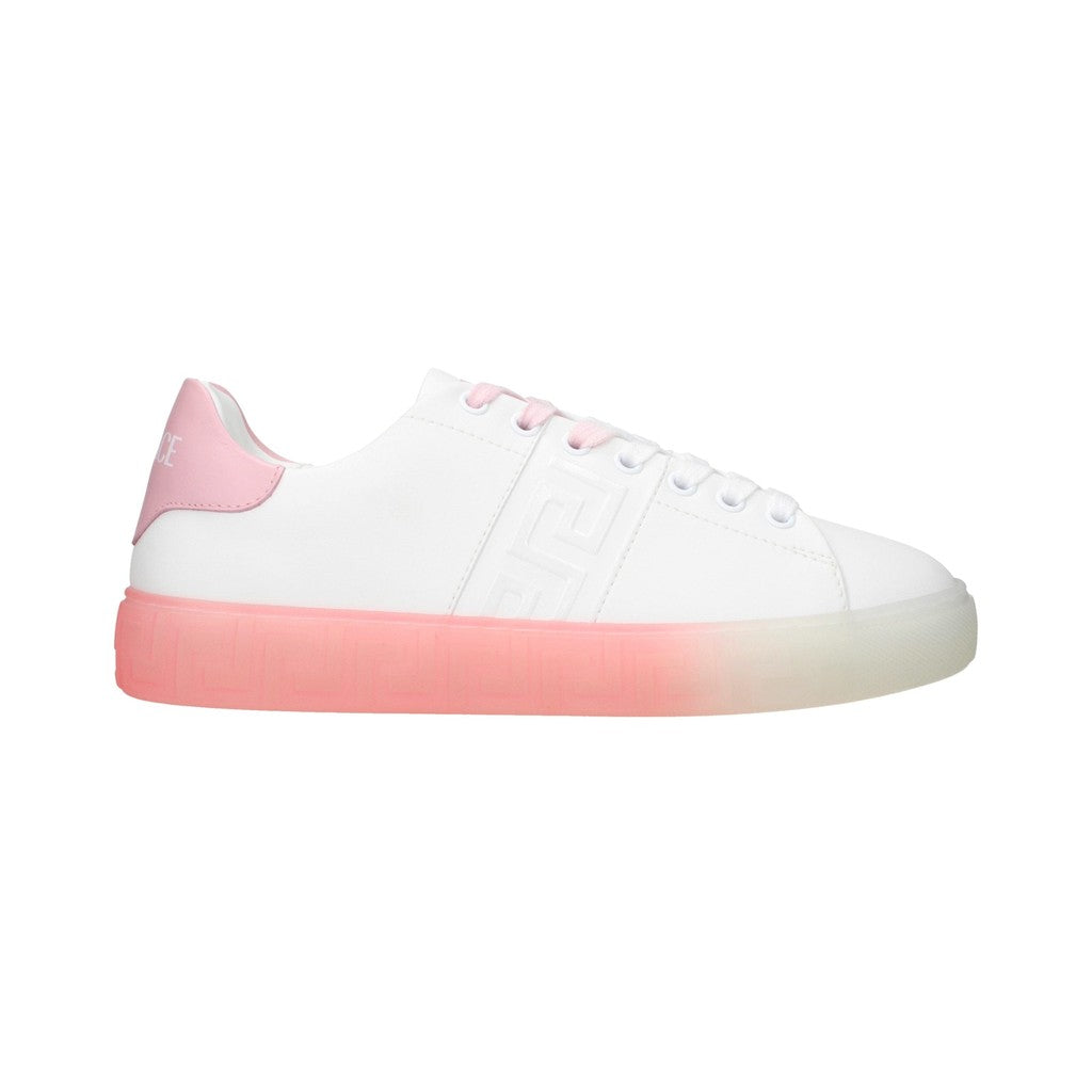 Versace White Leather Low Top Sneakers for Women