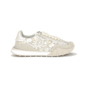 Dolce & Gabbana Beige Calf Leather Bos Taurus Sneakers for Women