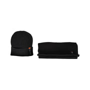 Calvin Klein Black Cotton Men Scarf Set