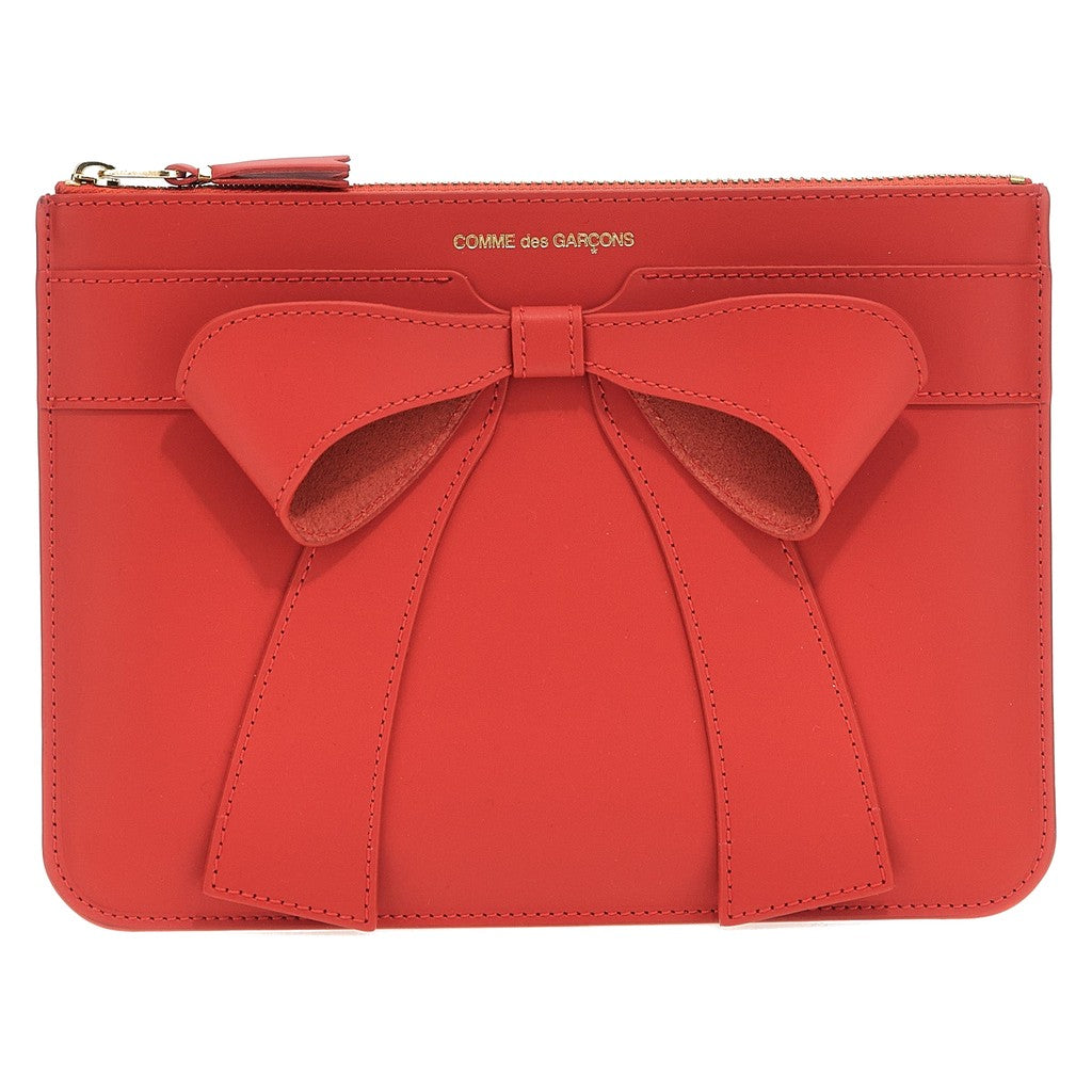 Comme des Garçons Red Cowhide Cardholder for Women