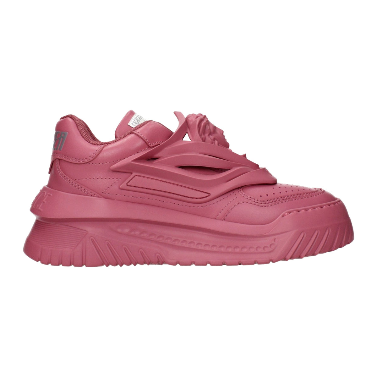 Versace Pink Leather Chunky Sneakers for Women