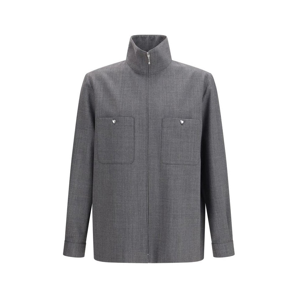 Valentino Garavani Gray Polyester Coat for Men