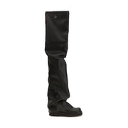 The Attico Black Polyurethane Over The Knee for Women