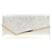 Jimmy Choo Gold Lamb Leather Clutch Bag for Women