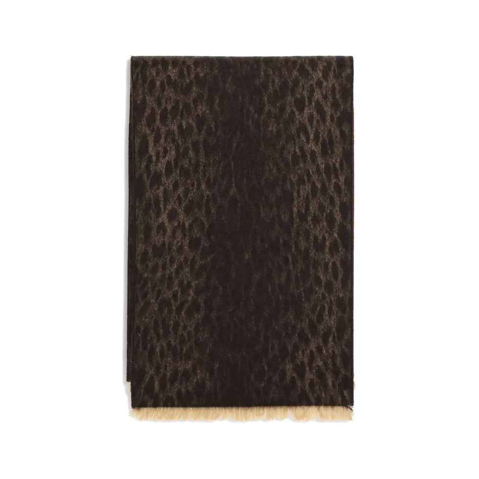 Gucci Brown Wool Oves Aries Scarf for Women
