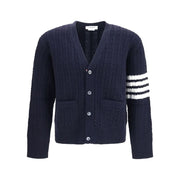 Thom Browne Blue Wool Oves Aries Cardigan for Men