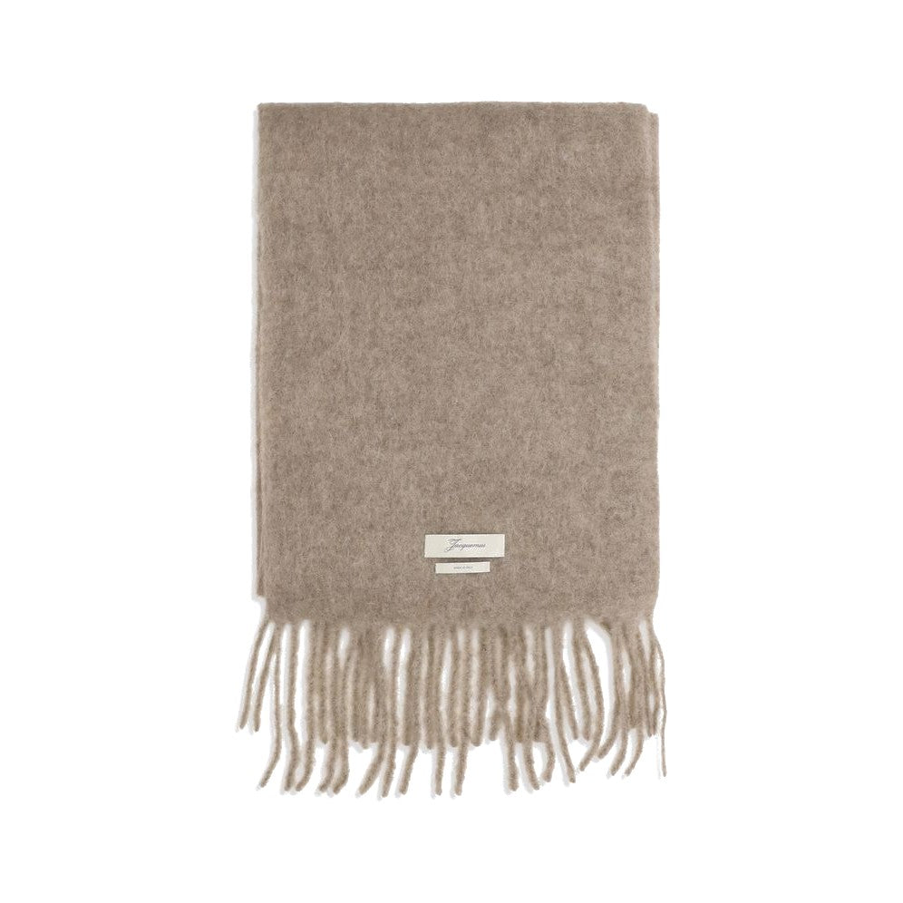 Jacquemus Beige Mohair Scarf for Men