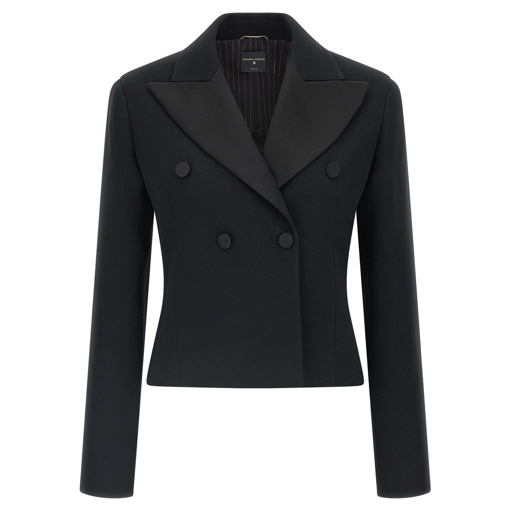 Ermanno Scervino Black Viscose Blazer for Women