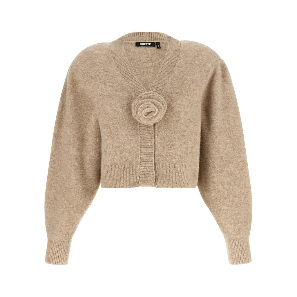 ROTATE BIRGER CHRISTENSEN Beige Wool Cardigan for Women
