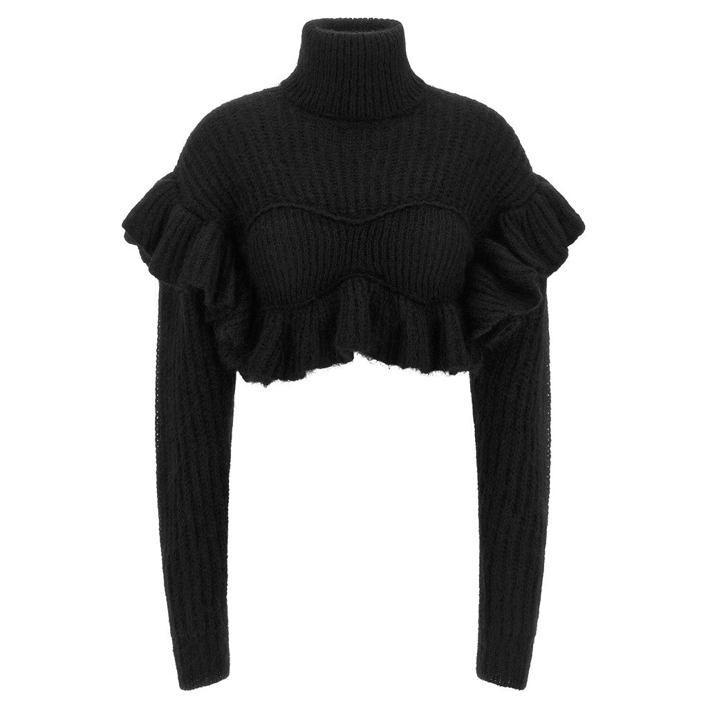 Elisabetta Franchi Black Mohair Cardigan for Women