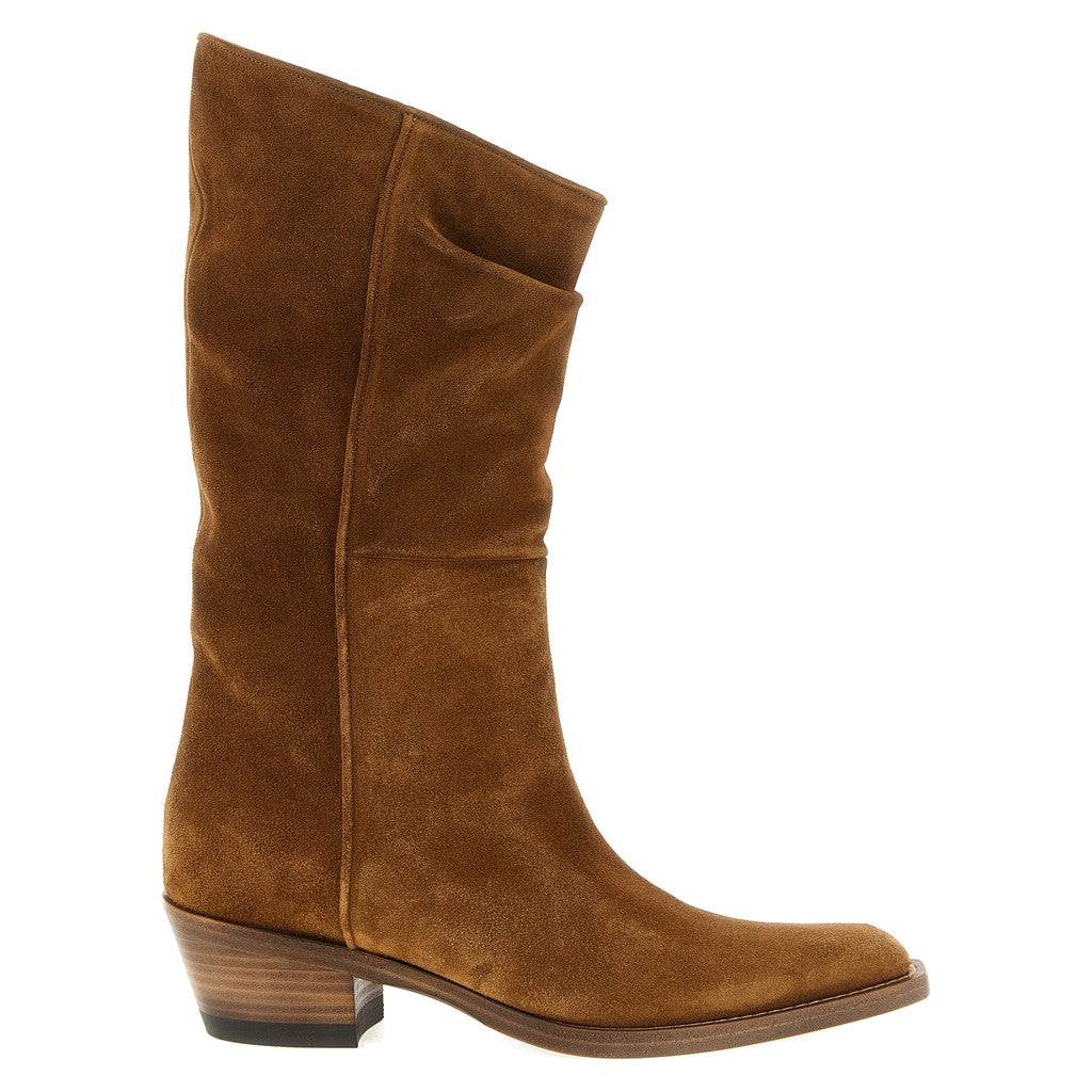Khaite Brown Calfskin Chelsea Boots for Women