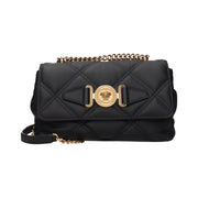 Versace Black Leather Shoulder Bag for Women