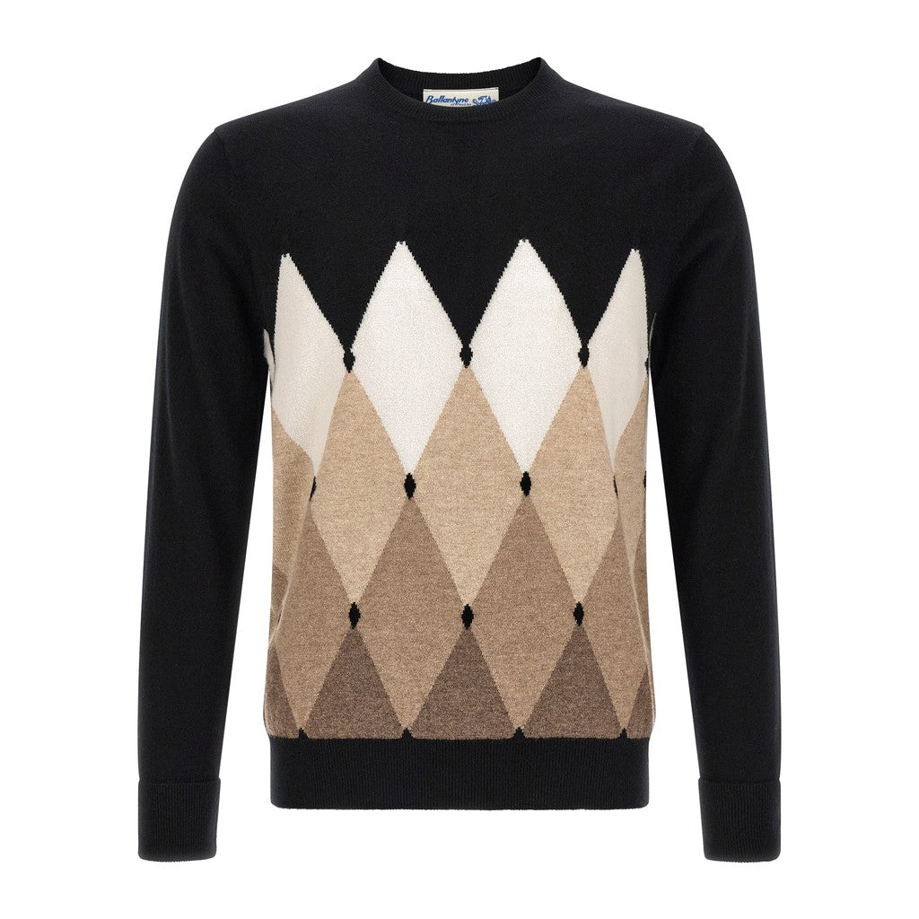 Ballantyne Black Cashmere Cardigan for Men