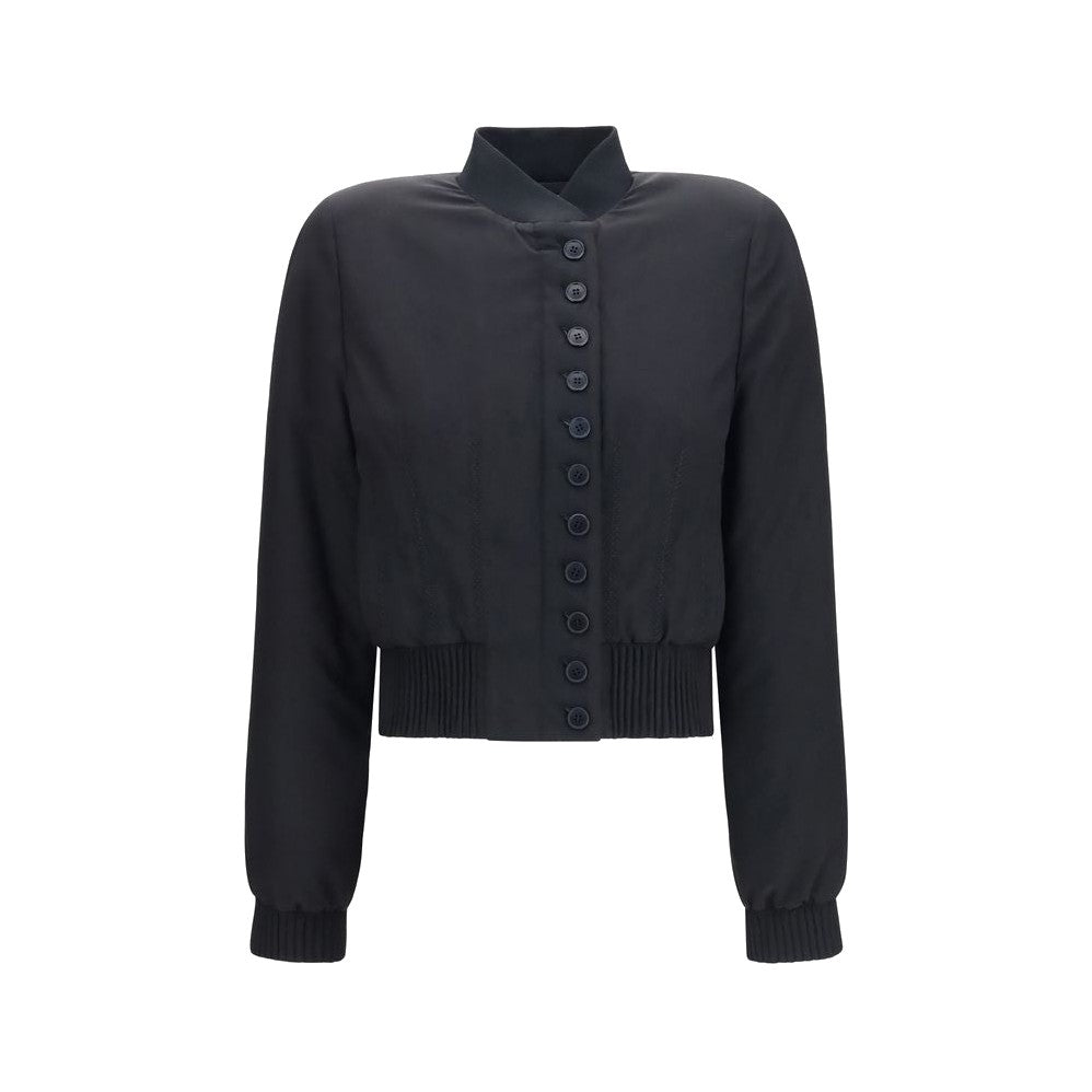 Alexander McQueen Black Polyester Bomber for Women