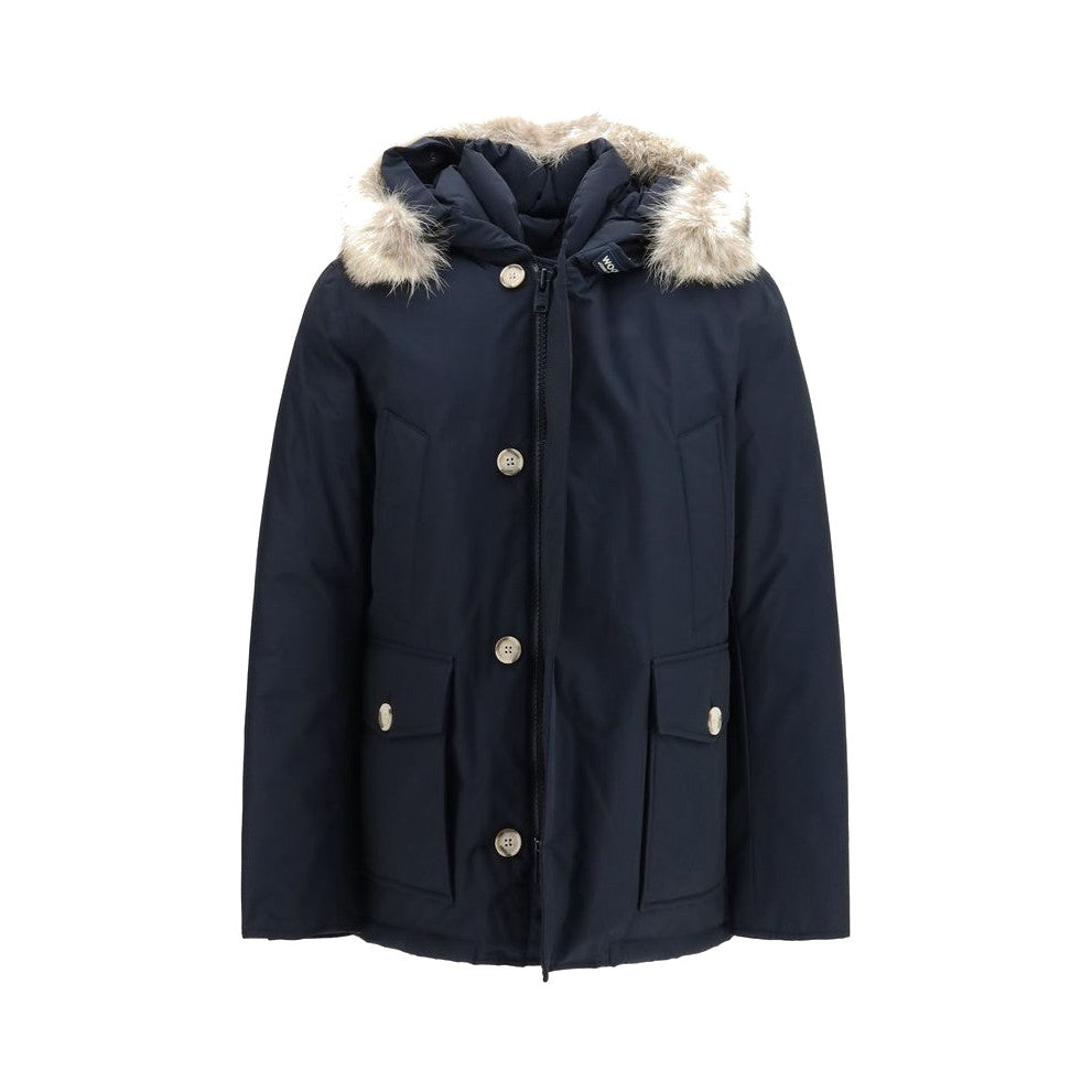 Woolrich Blue Cotton Parka for Men
