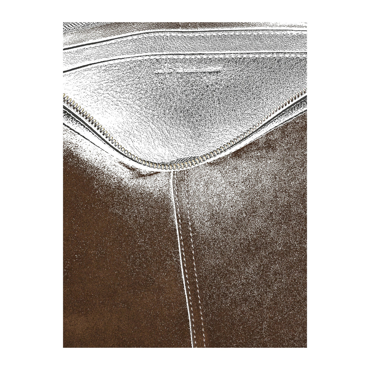 Ami Paris Brown Cowhide Crossbody Bag for Women