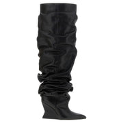 Balmain Black Calfskin Over The Knee for Women