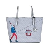 Michael Kors Jet Set Travel Girls Medium Signature Carryall Tote White MK for Women