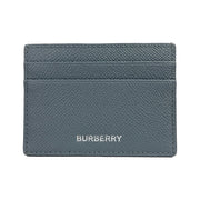 Burberry Sandon Business Small Grey Grained Leather Card Case Wallet for Men