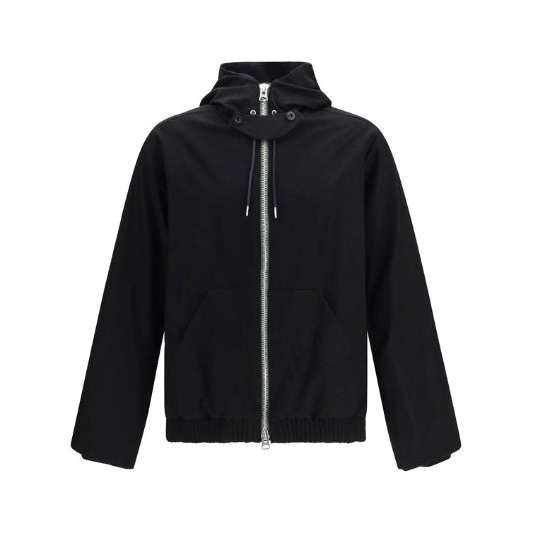 Sacai Black Wool Oves Aries Full-Length Jacket for Men