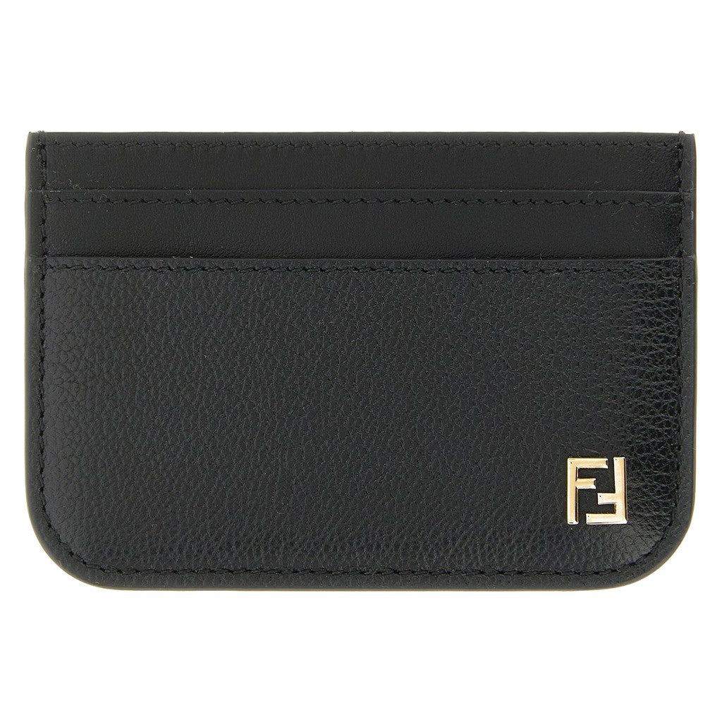 Fendi Black Calfskin Cardholder for Women