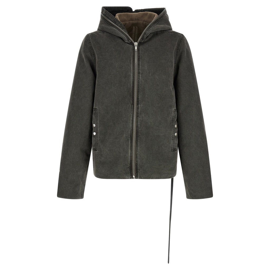 DRKSHDW Gray Cotton Full-Length Jacket for Men