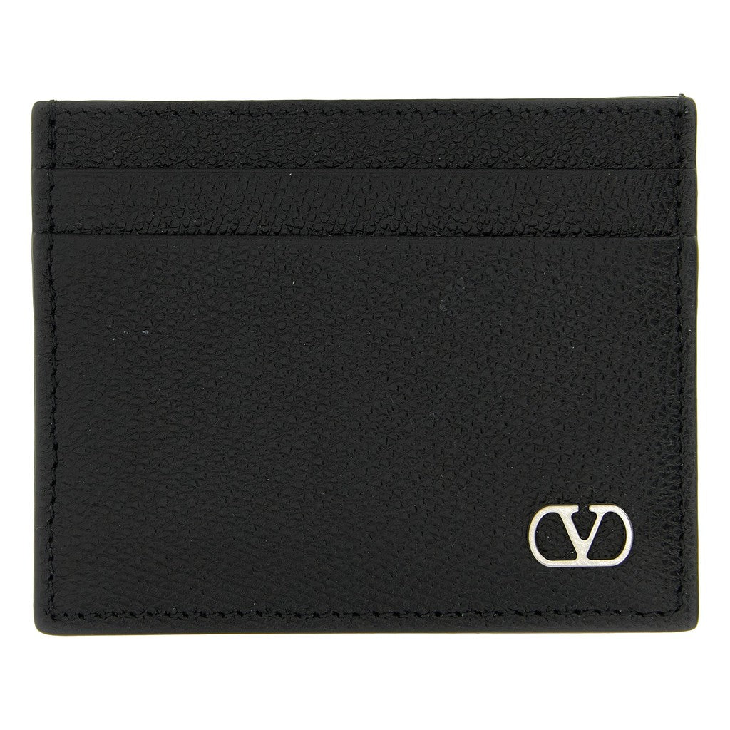 Valentino Garavani Black Calfskin Cardholder for Men
