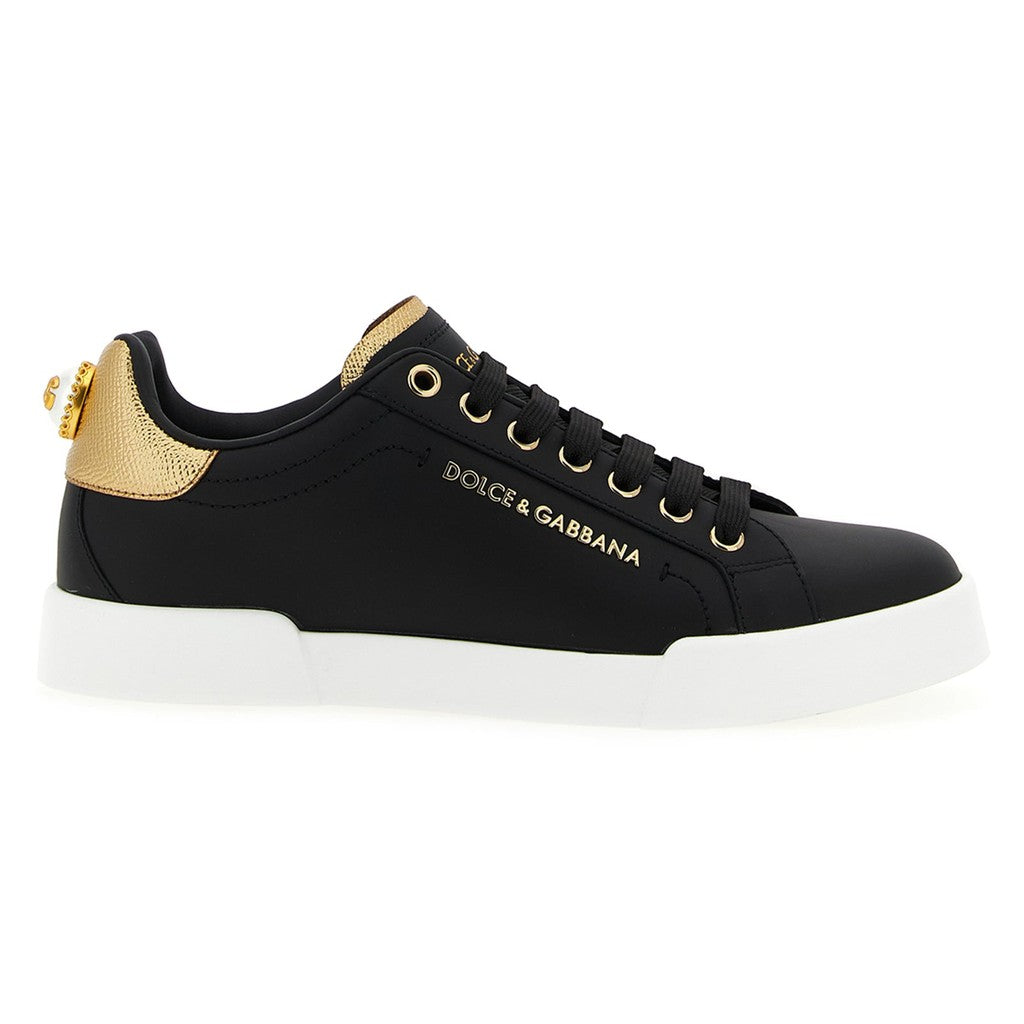 Dolce & Gabbana Black Calfskin Sneakers for Women