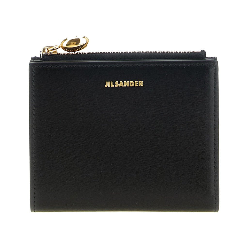 Jil Sander Black Calfskin Cardholder for Women