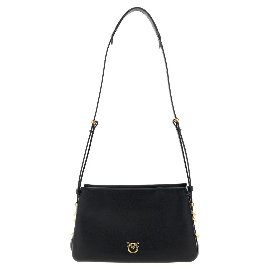 PINKO Black Calfskin Crossbody Bag for Women