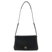PINKO Black Calfskin Crossbody Bag for Women