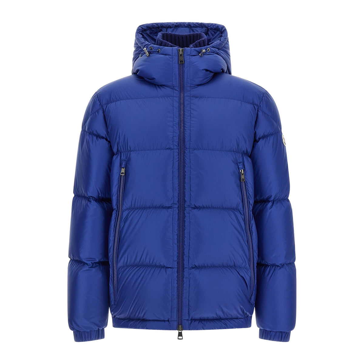 Moncler Blue Polyamide Full-Length Jacket for Men