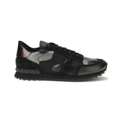 Valentino Garavani Black Polyamide Athletic Sneakers for Men