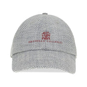 Brunello Cucinelli Gray Wool Oves Aries Cap (Baseball Hat) for Men
