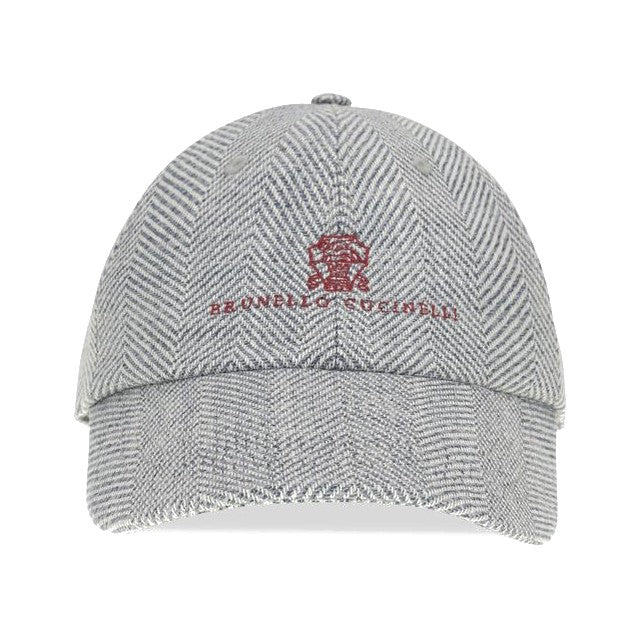 Brunello Cucinelli Gray Wool Oves Aries Cap (Baseball Hat) for Men