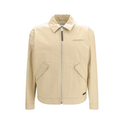 Moschino Beige Cotton Full-Length Jacket for Men